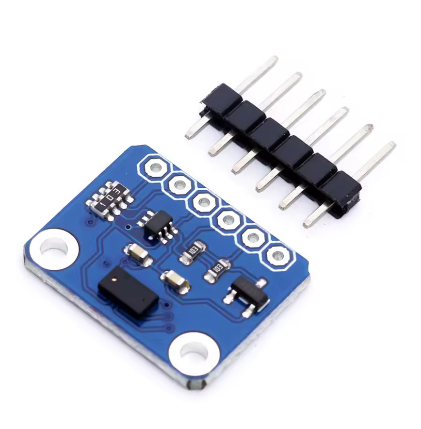 Breakout board del sensore VL53L8CH con strip di pin