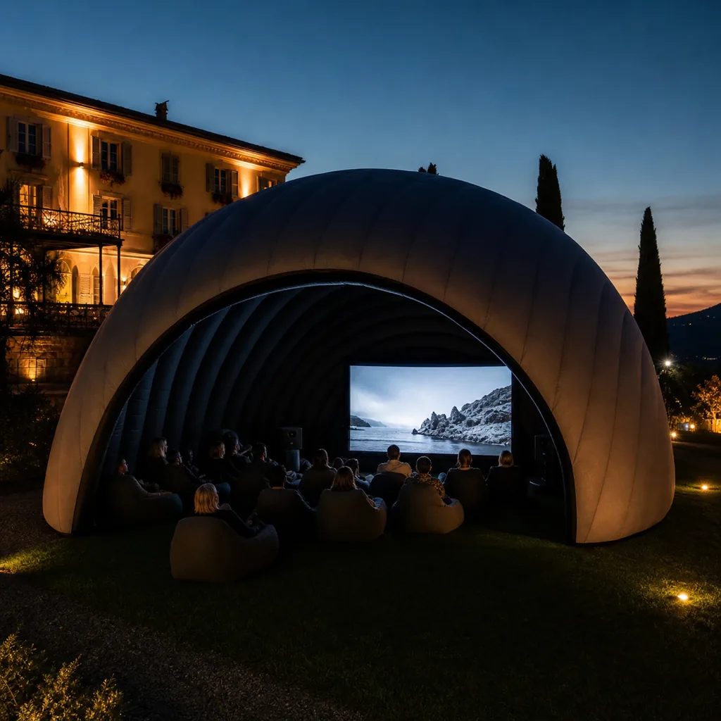 Cinéma dans un dôme gonflable