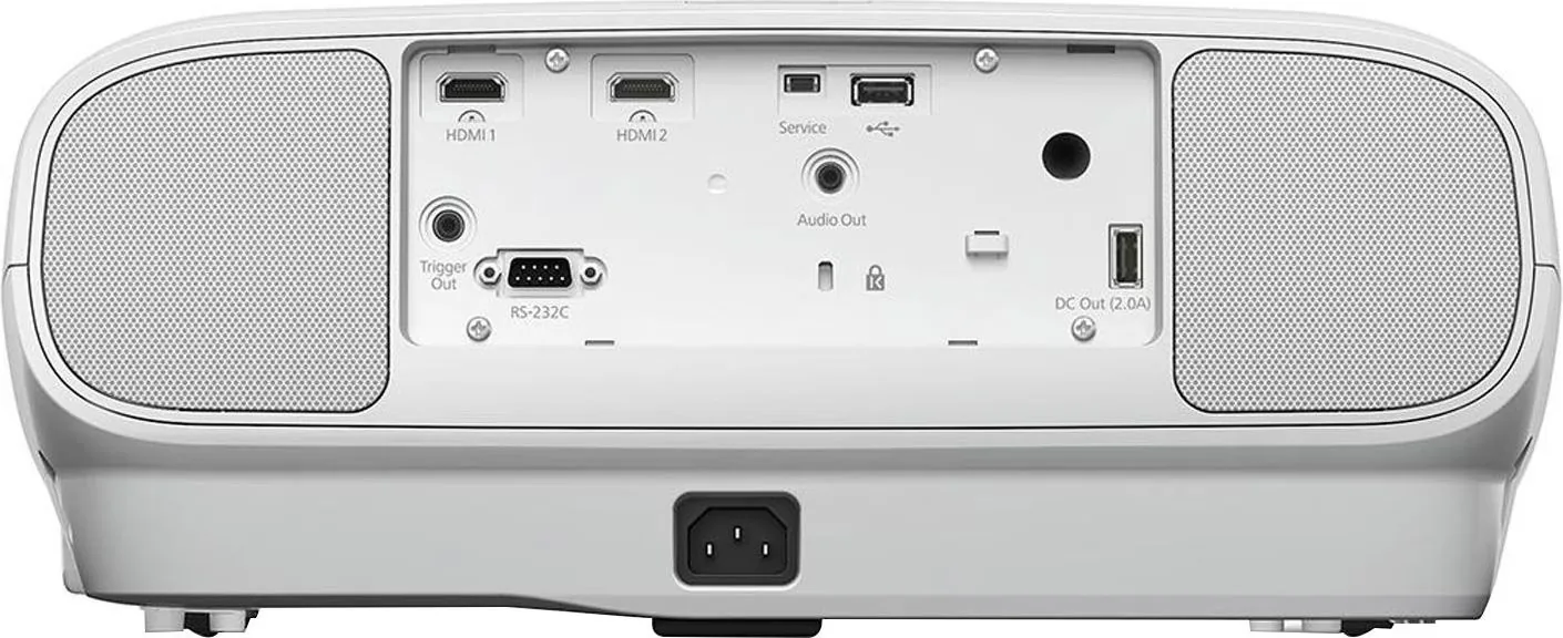 Conexiones posteriores del proyector Epson EH‑TW7100