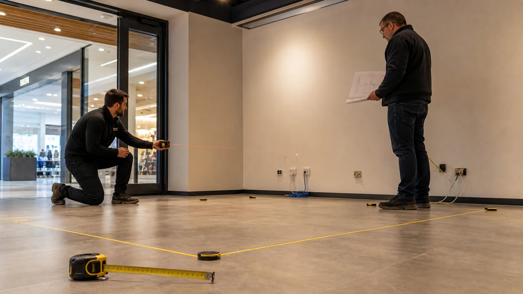 Sopralluogo tecnico e misurazione dello spazio destinato a Play Dome