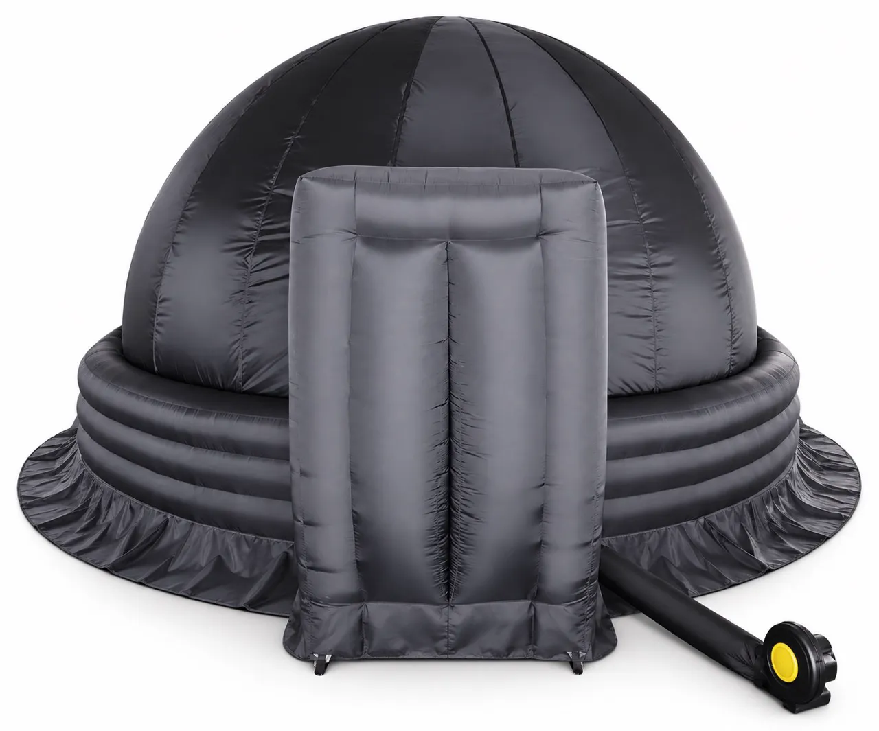Illustration of a Tholus Air dome with light-blocking skirt at its base