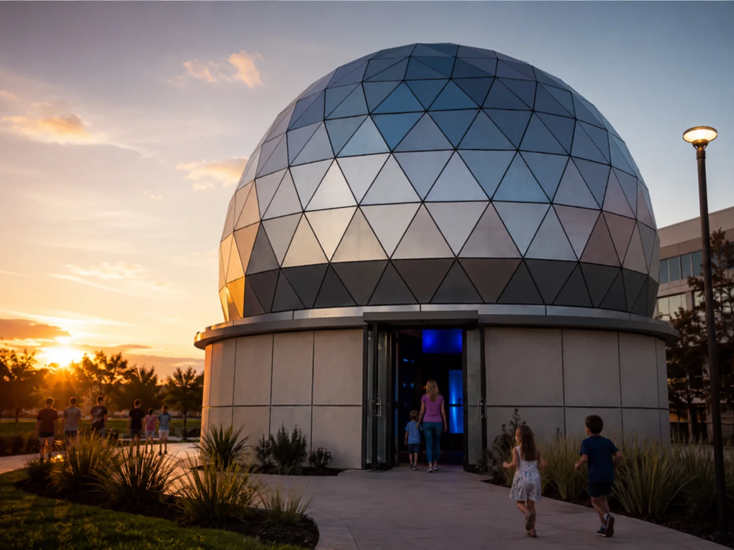 Planetario permanente Tholus Landmark integrado en la arquitectura