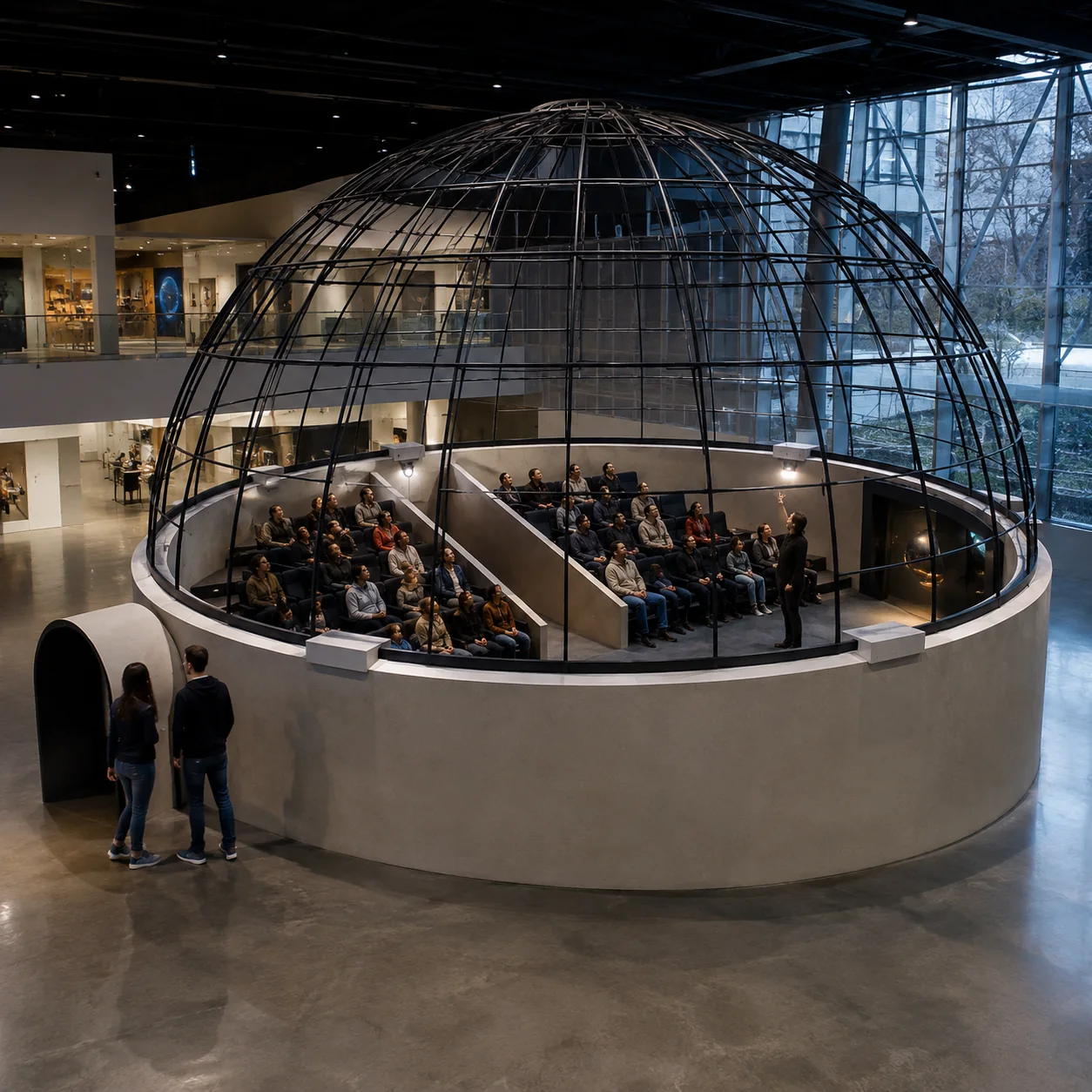 Sala museística Tholus Landmark y estructura de la cúpula