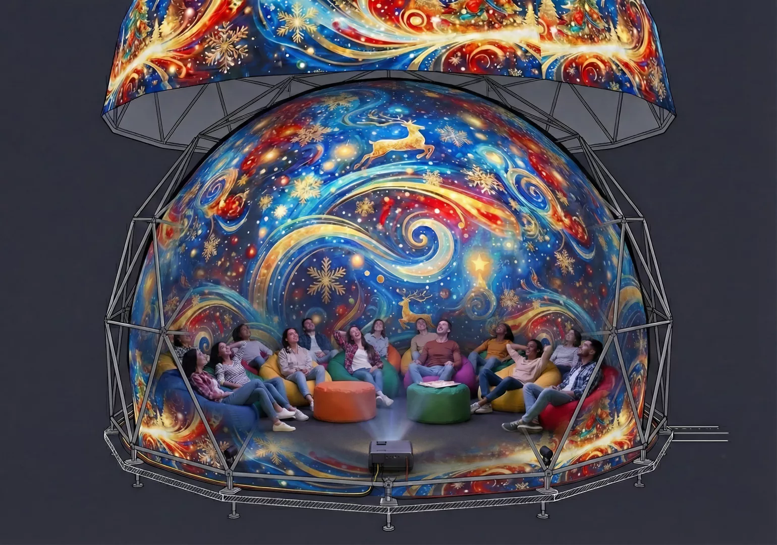 Visione espansa di una Tholus Dome da 6 metri