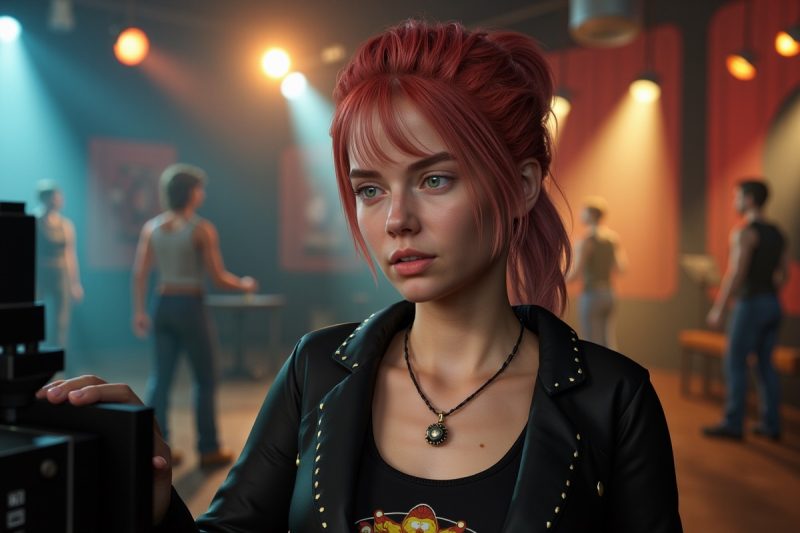 Luna thinking on the set